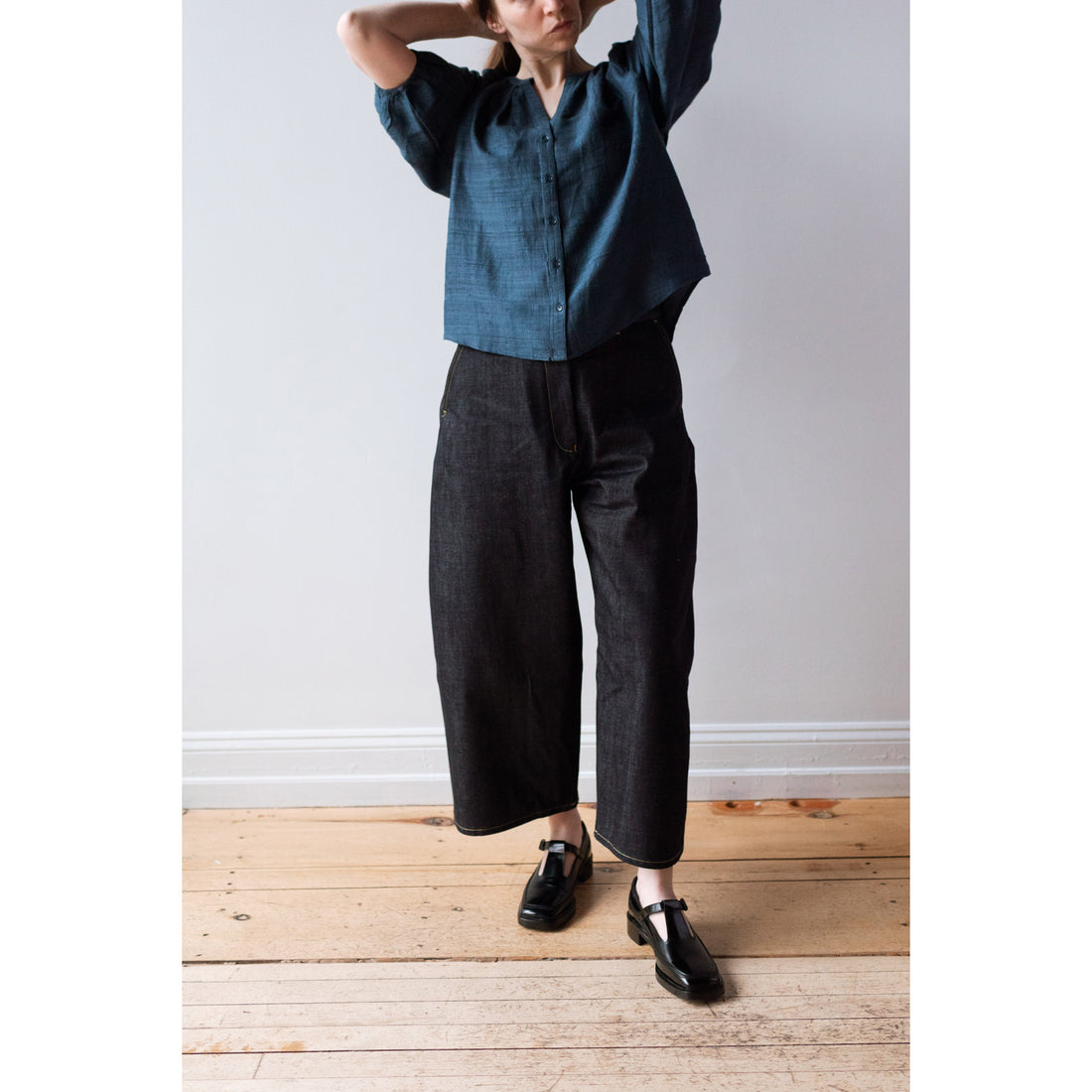 Studio Nicholson Chalco Pant Denim in Raw Indigo