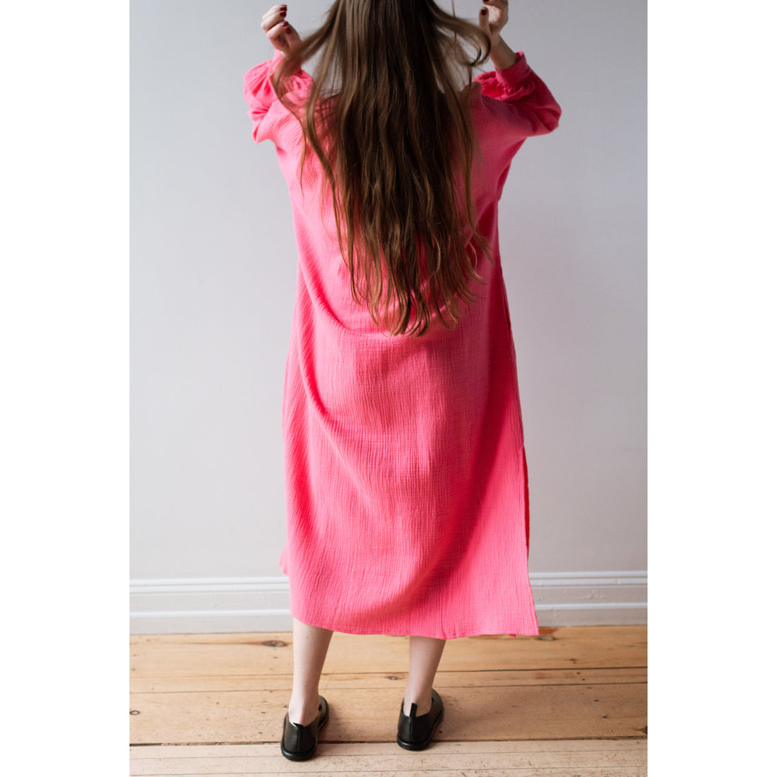 Anaak Emilie Longsleeve Caftan in Pink