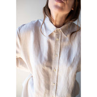 Hope Elma Edit Clean Shirt in Light Beige Micro Stripe