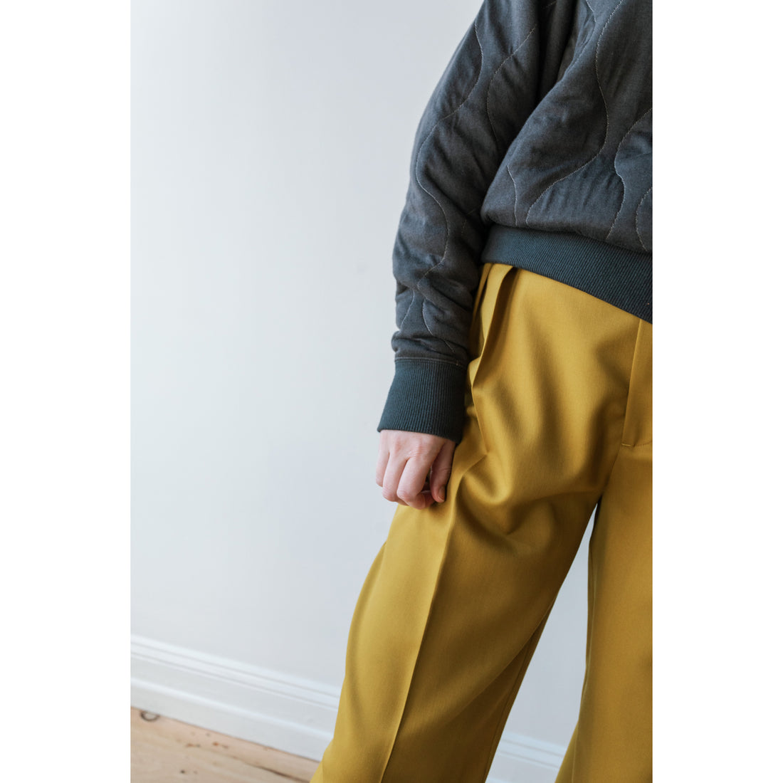 Kallmeyer Houghton Pleated Trouser in Chartreuse