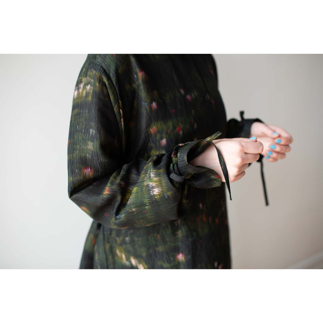 Henrik Vibskov Pull Silk Dress in Dark Bouquet