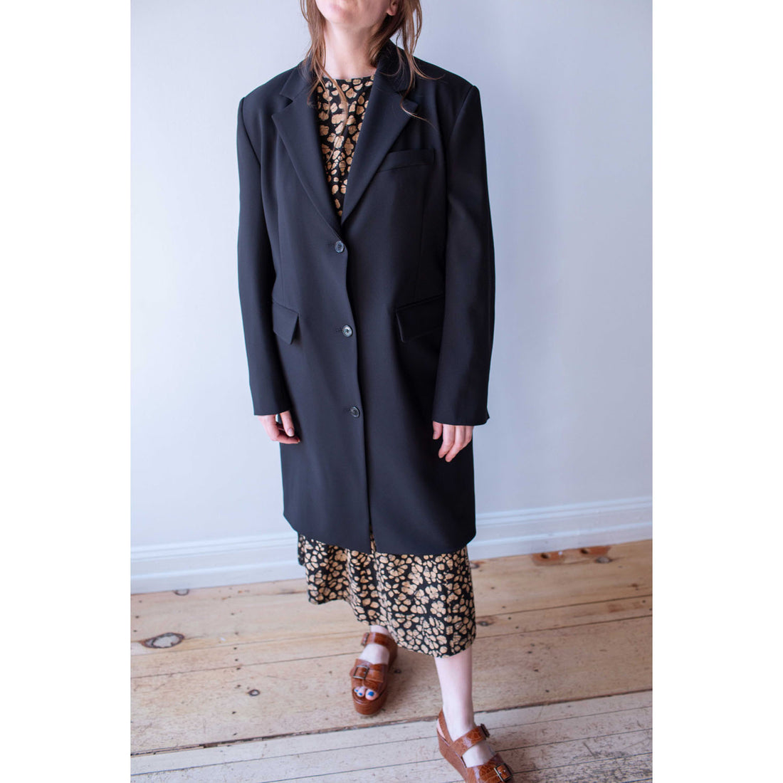 Nomia Oversize Overcoat in Black