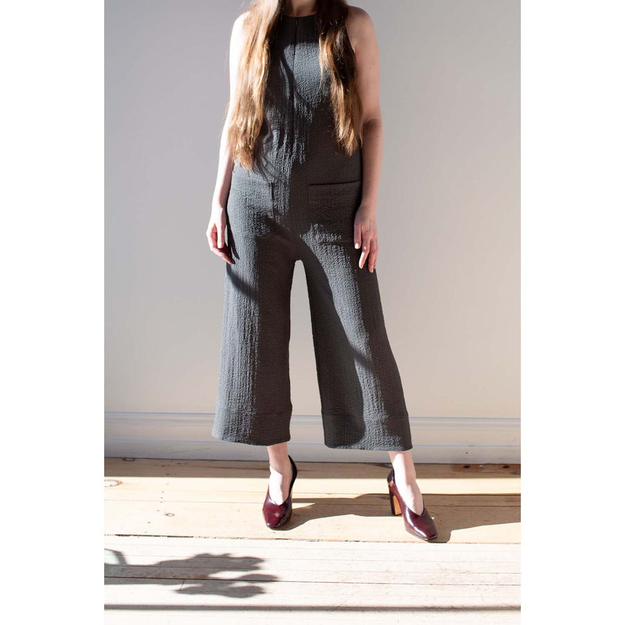 Nomia Zip-Front Jumpsuit in Silt