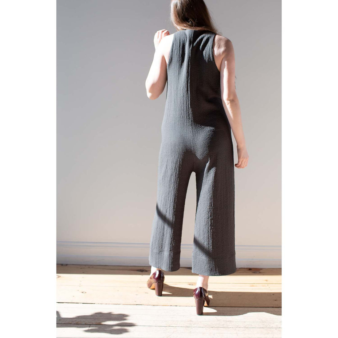 Nomia Zip-Front Jumpsuit in Silt