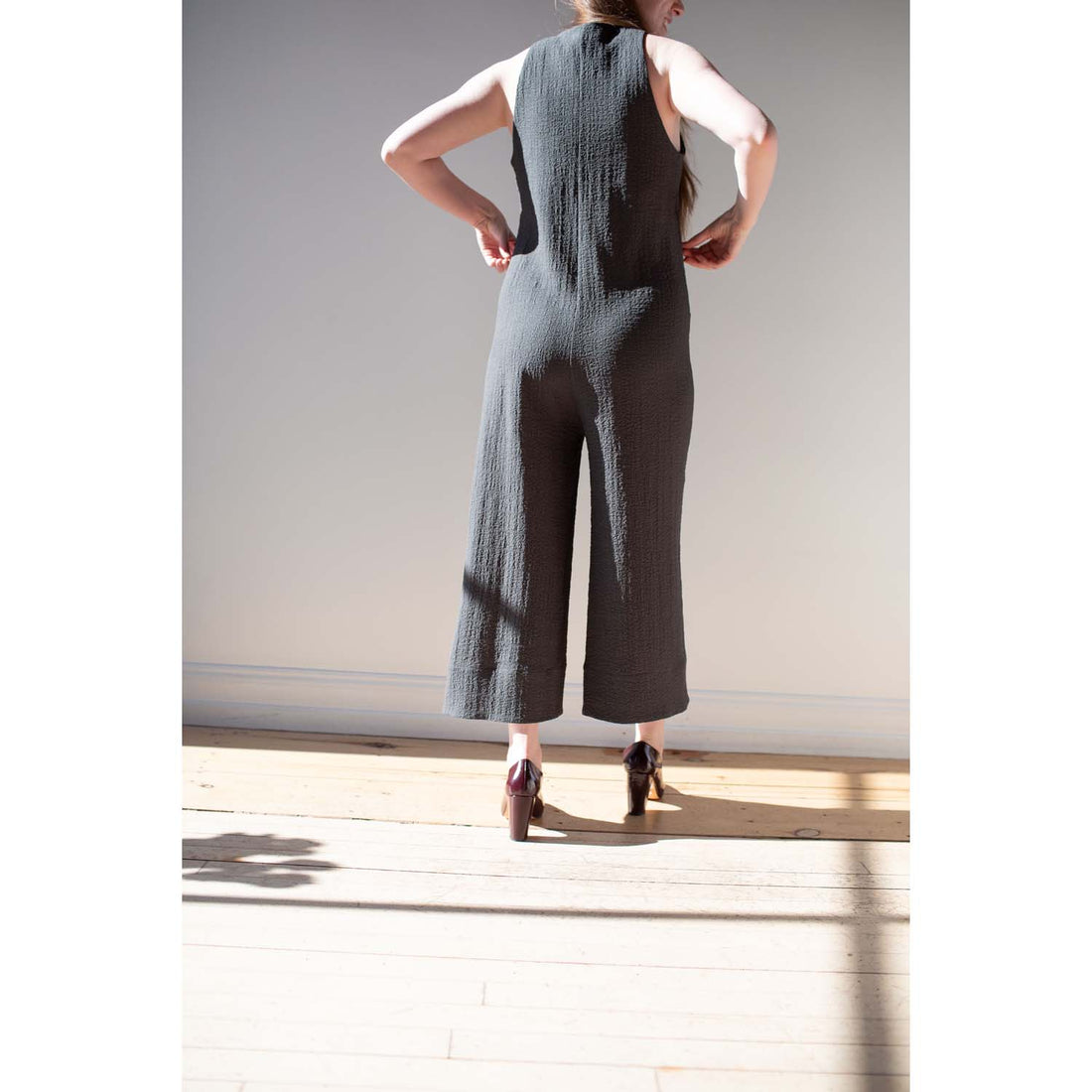 Nomia Zip-Front Jumpsuit in Silt