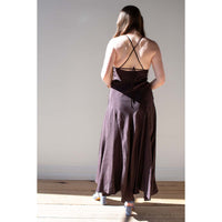 Nomia Cross Back Maxi Dress in Raisin