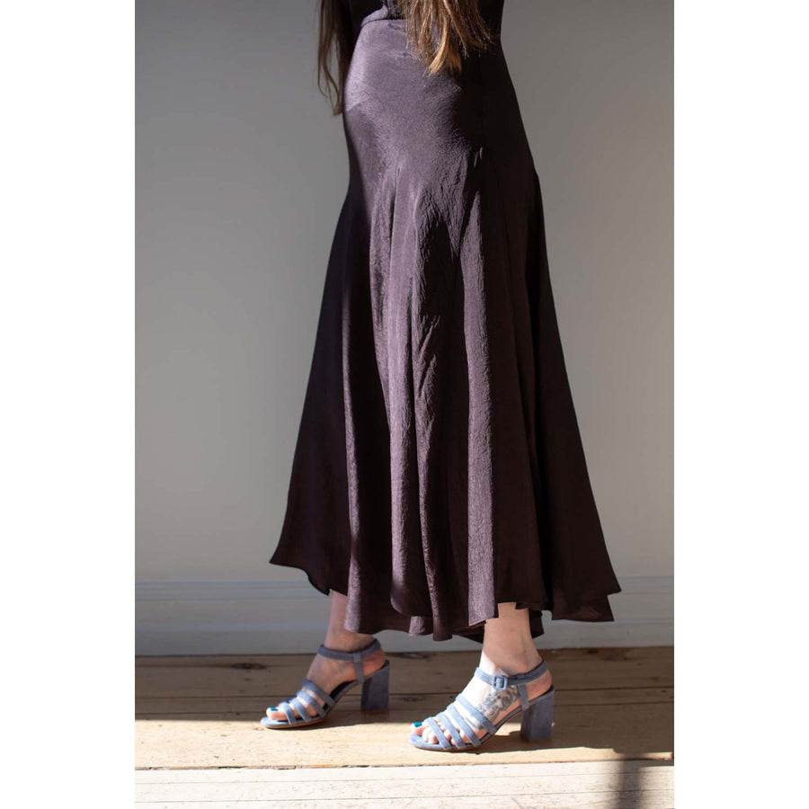 Nomia Cross Back Maxi Dress in Raisin