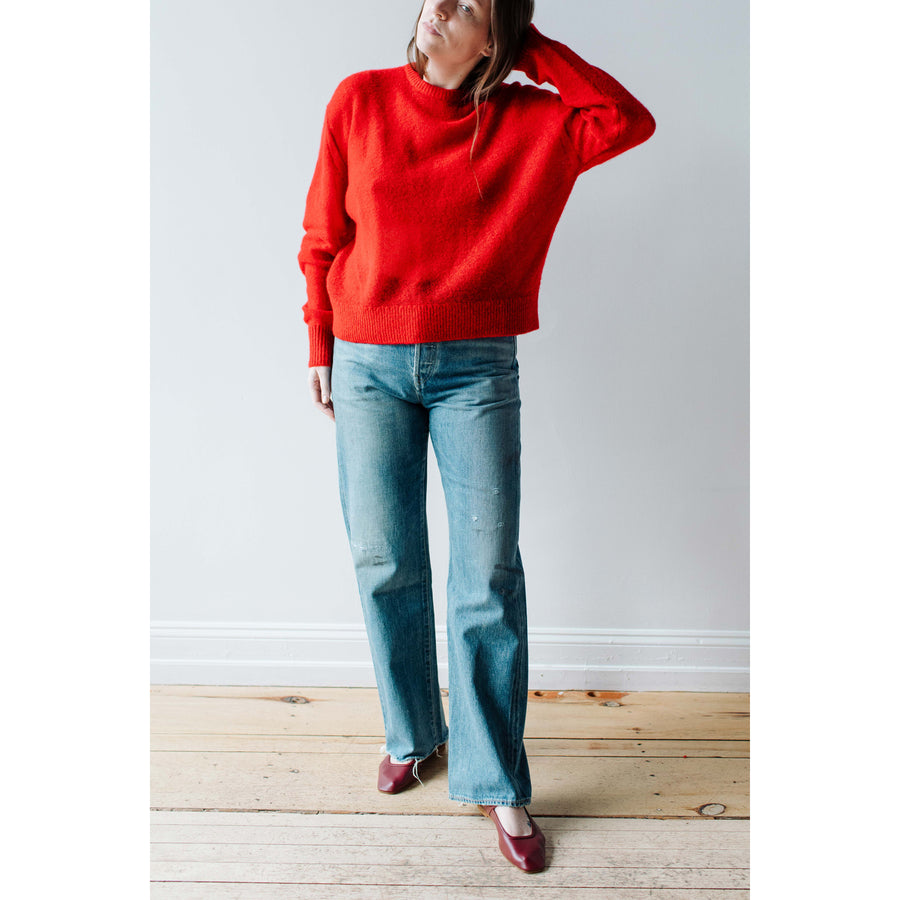 Apiece Apart Softest Tissue Weight Sweater in Red