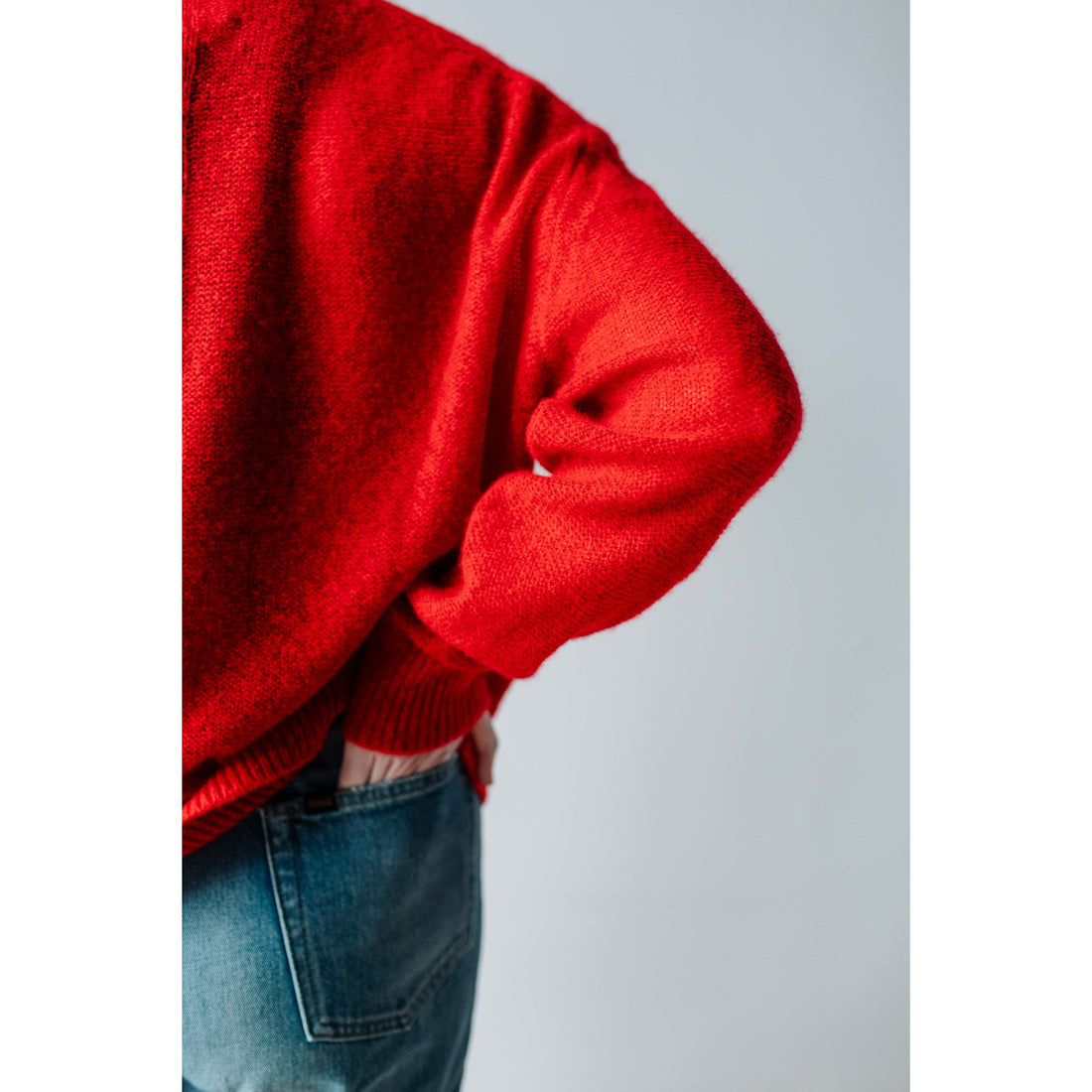 Apiece Apart Softest Tissue Weight Sweater in Red