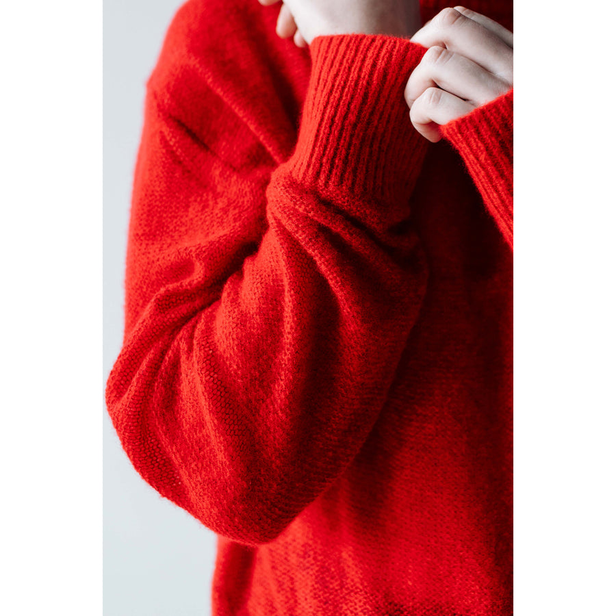 Apiece Apart Softest Tissue Weight Sweater in Red