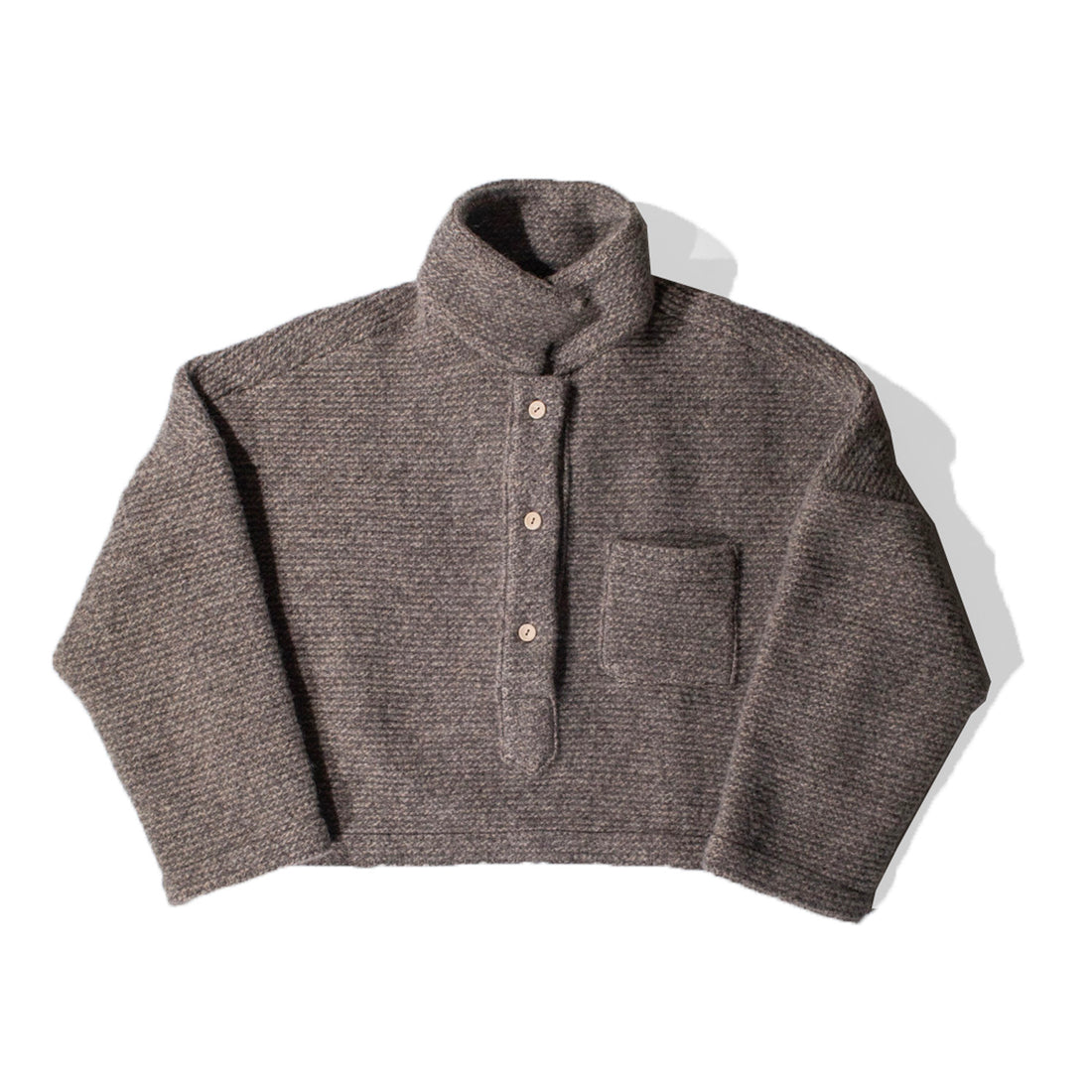 Anntian Sheep Natural Shirt in Melange Grey