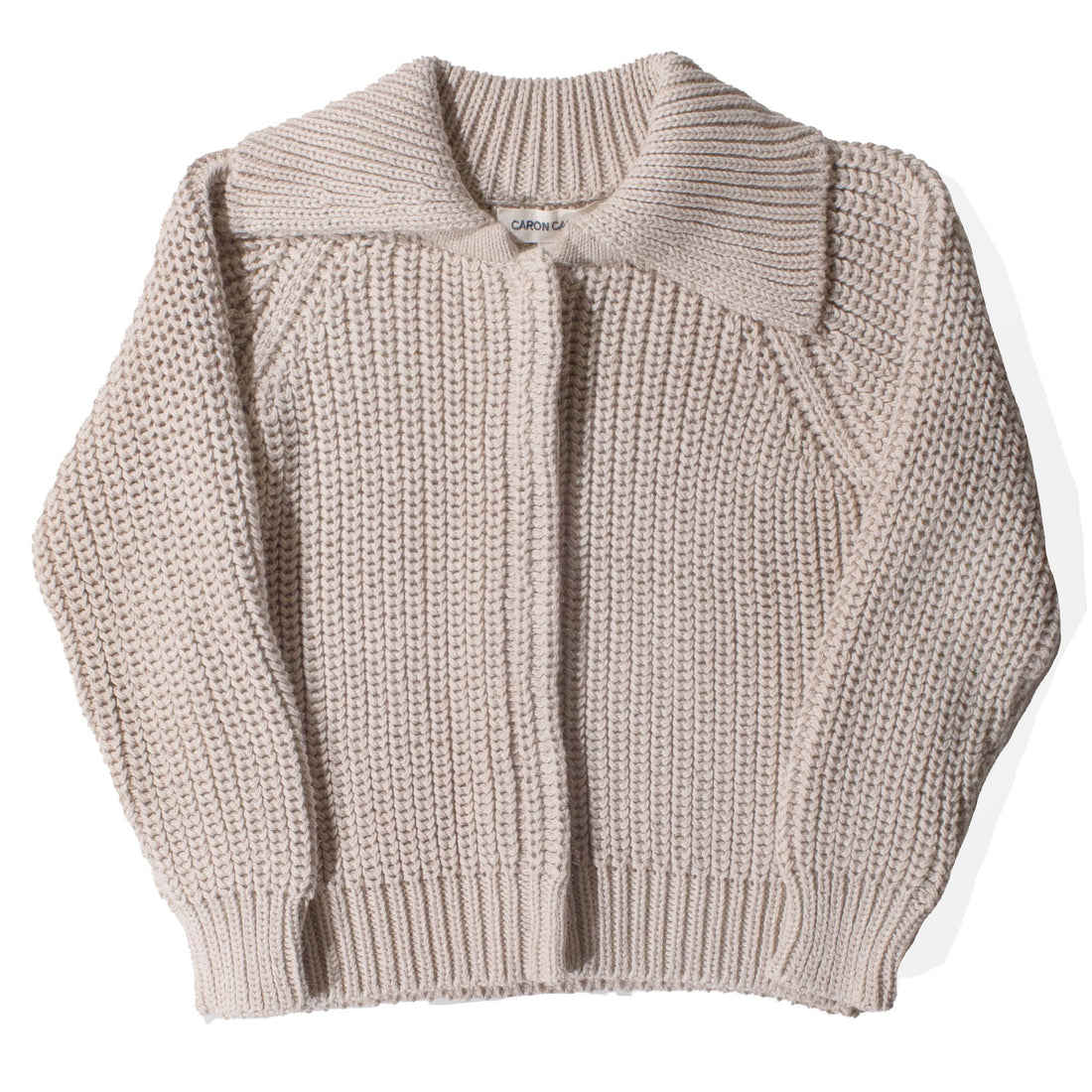 Caron Callahan Freda Cardigan in Ecru Organic Cotton/ Alpaca