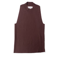 Apiece Apart Juhana Mock Neck Tank in Chocolate