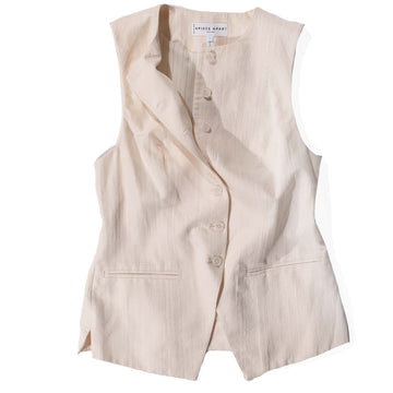 Apiece Apart Marca Tunic Vest in Ecru