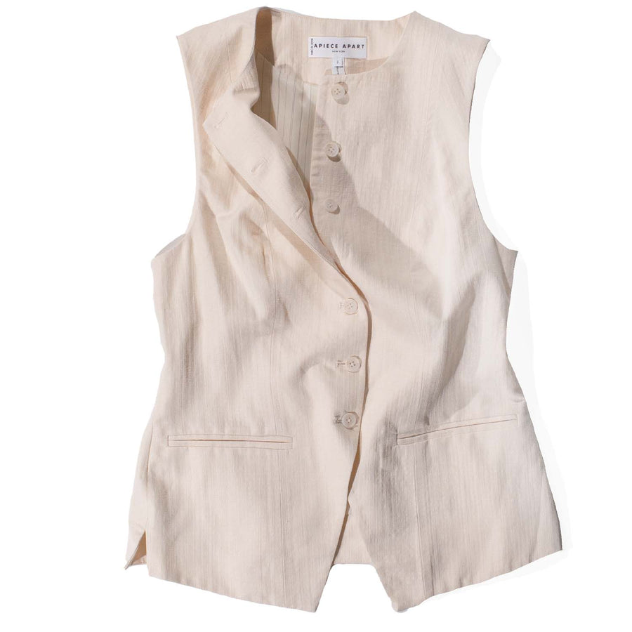 Apiece Apart Marca Tunic Vest in Ecru