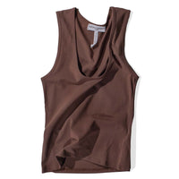 Apiece Apart Uri Low-Cut Tank in Chocolate