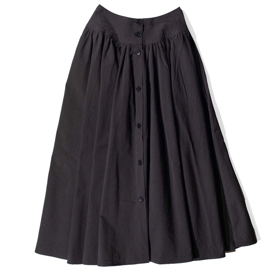 Black Crane Circular Skirt in Dark Grey