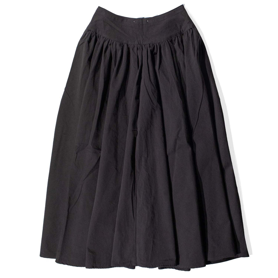 Black Crane Circular Skirt in Dark Grey