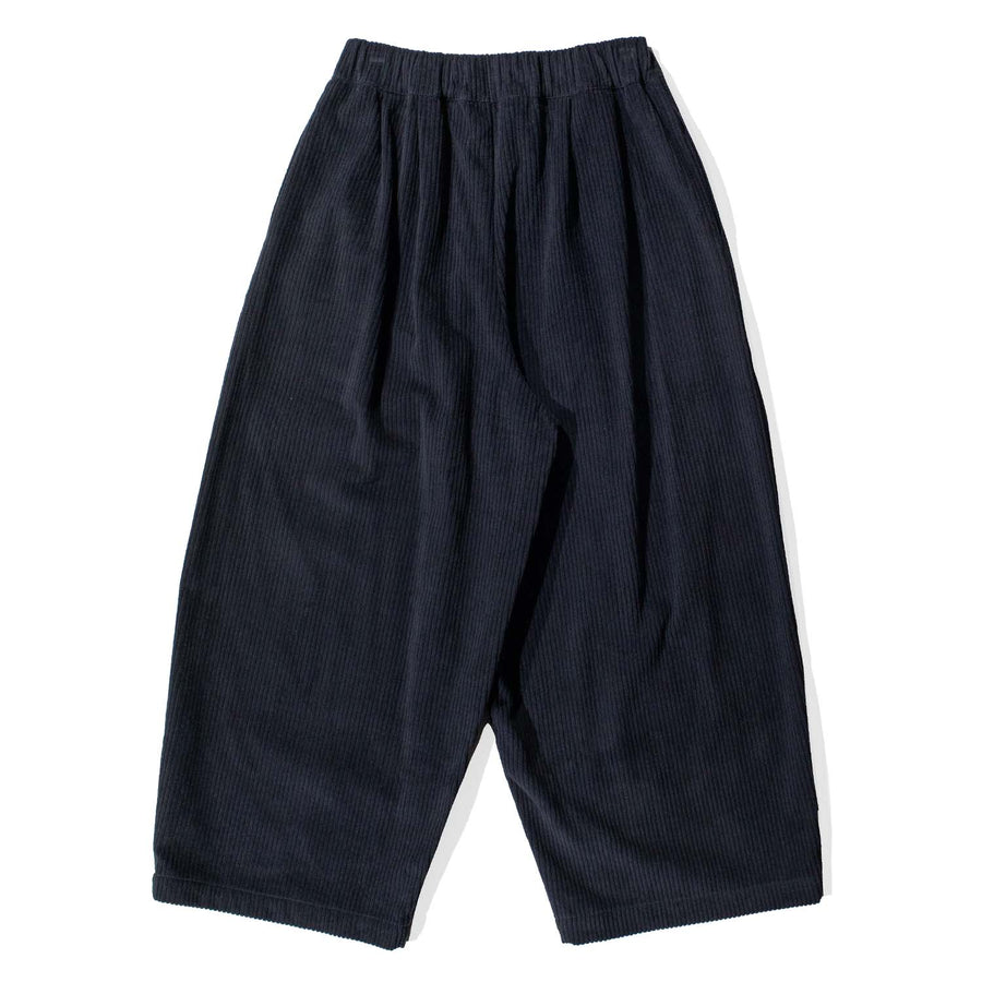 Black Crane Corduroy Wide Pants in Dark Grey