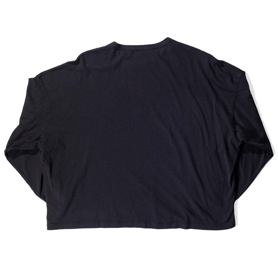 Black Crane Loose L/S Tee in Black