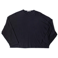 Black Crane Loose L/S Tee in Black