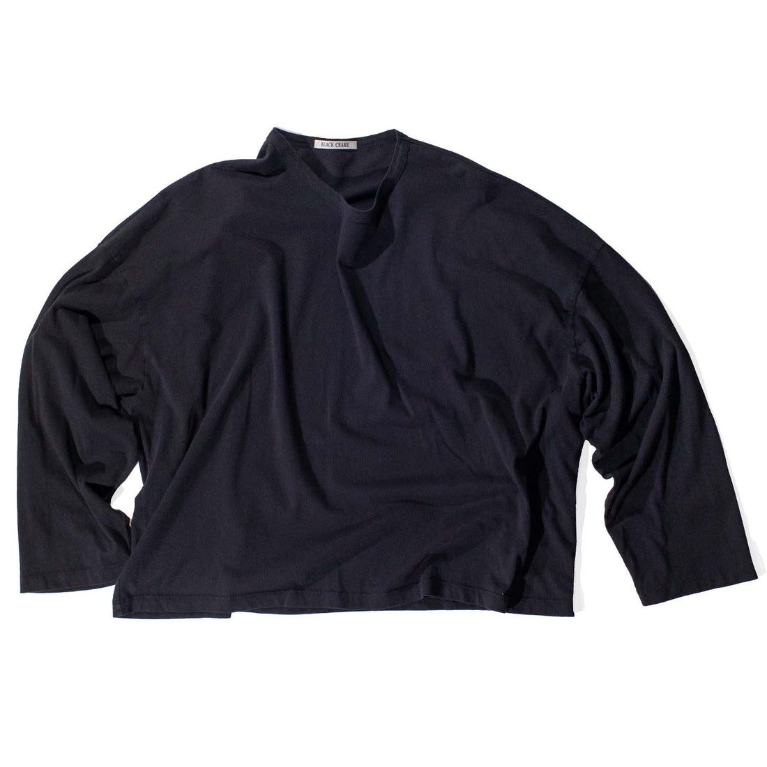 Black Crane Loose L/S Tee in Black