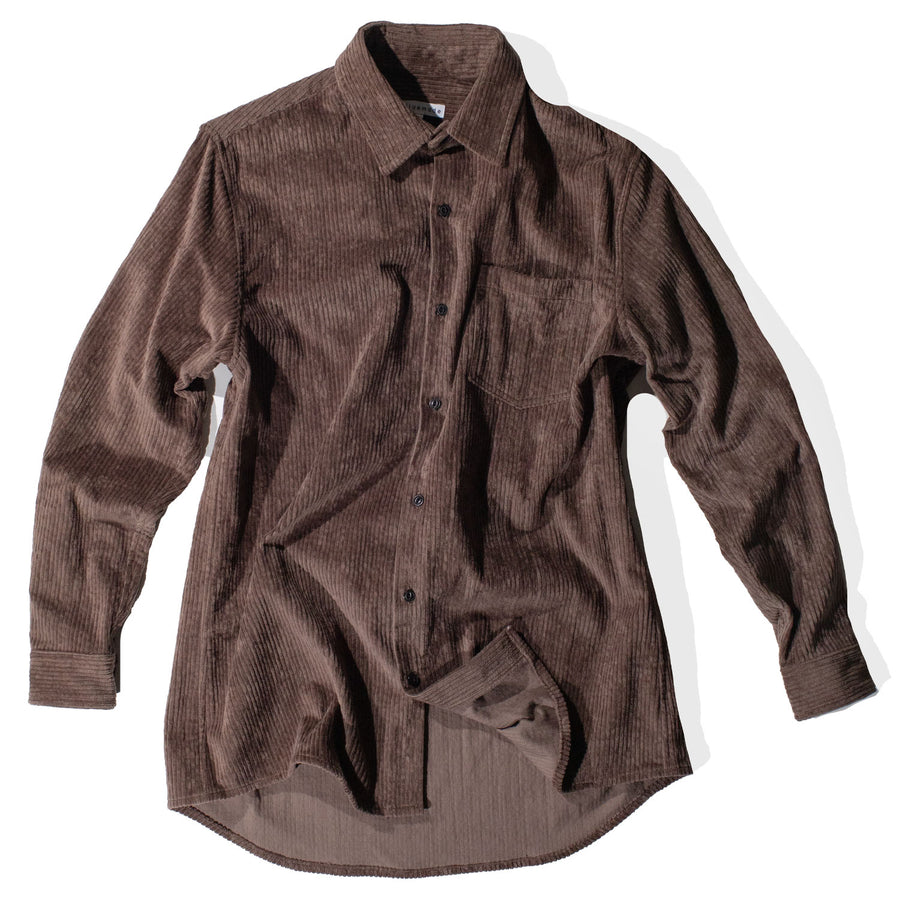 Blluemade Oversized Shirt in Smoke Corduroy