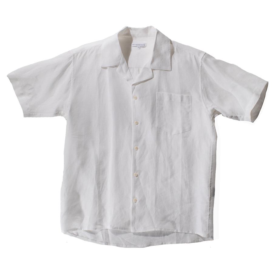 Blluemade Spread Collar Shirt in White