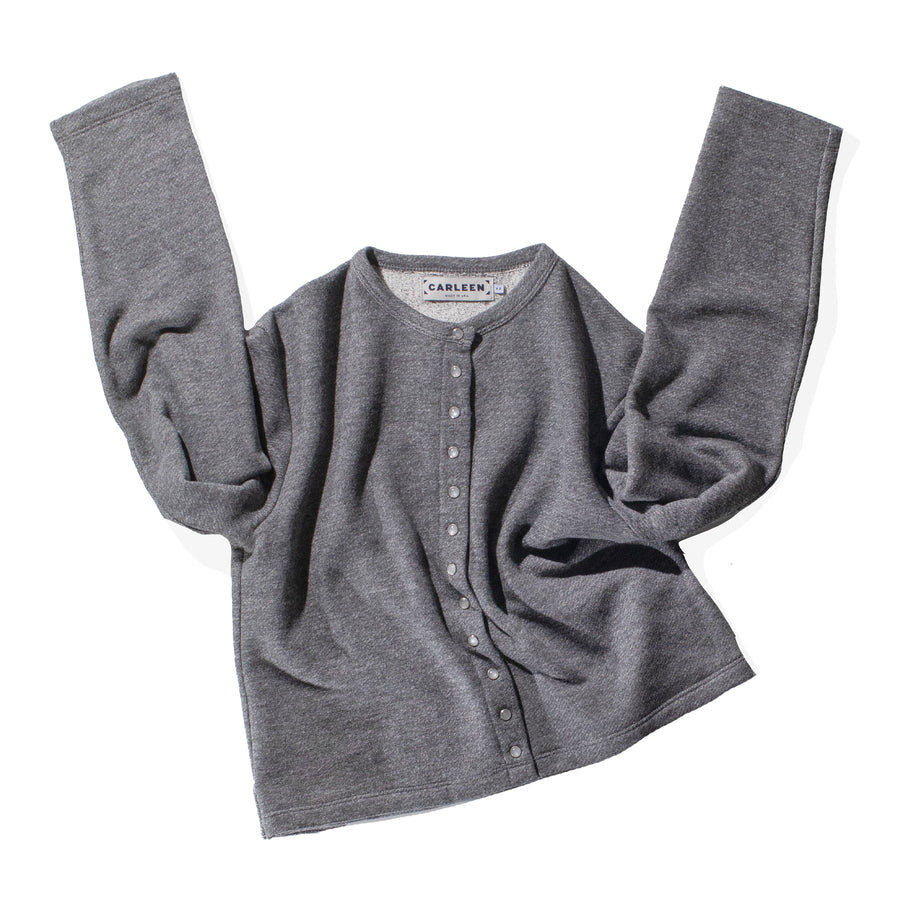 Carleen Snap Cardigan in Charcoal