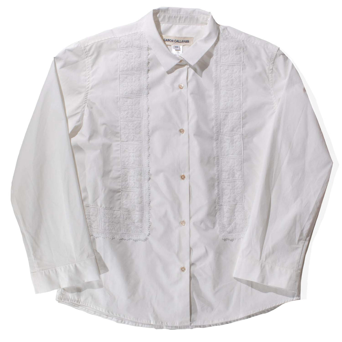 Caron Callahan Alice Top in White Poplin Lace