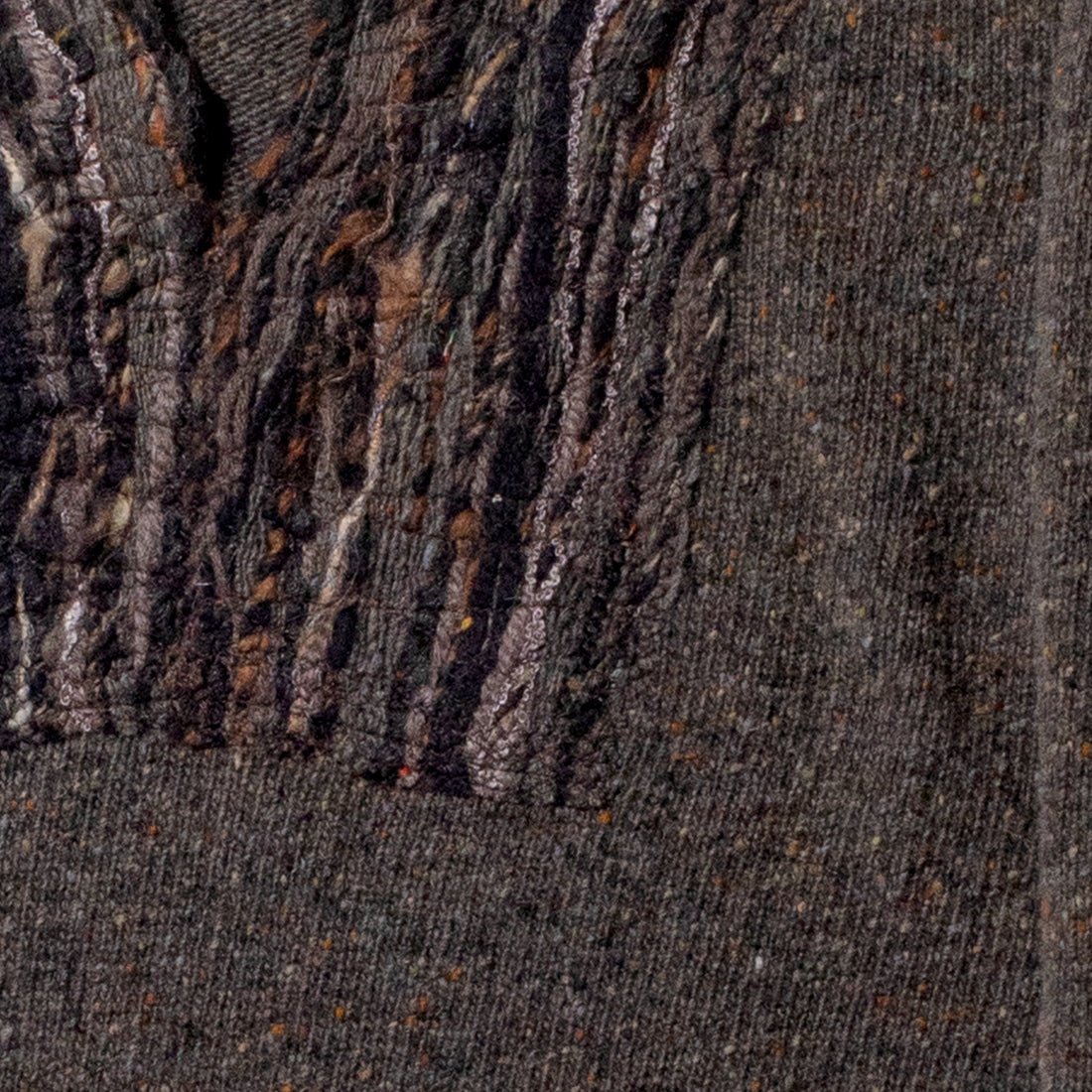 Correll Correll Wool Strand Sweater in Gray/Brown Donegal