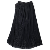 Diotima Peplos Skirt in Black Cotton Net