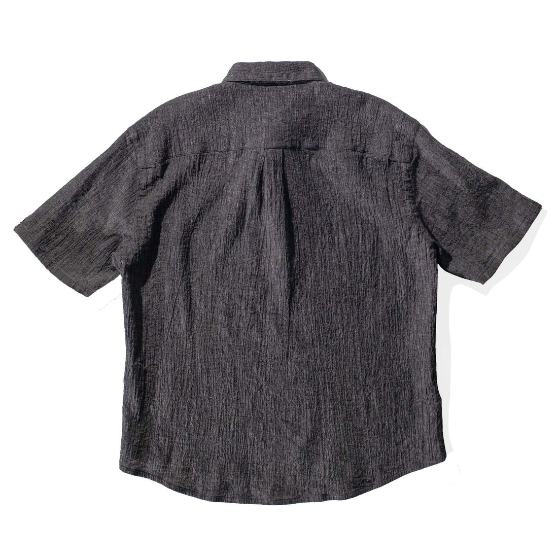 Evam Eva Linen Cotton Polo Shirt in Sumi