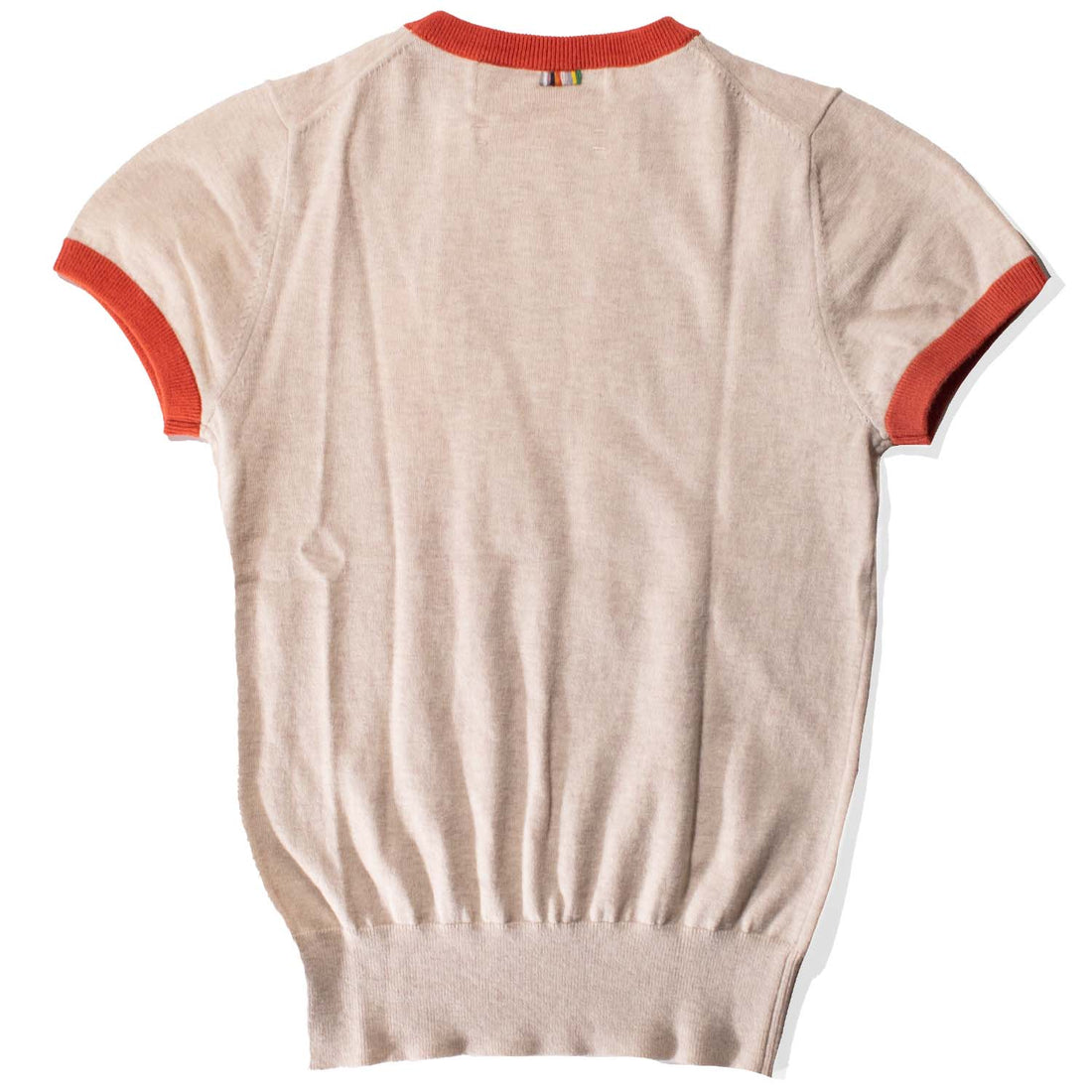 Extreme Cashmere Chloe T-Shirt in Latte/Dark Orange