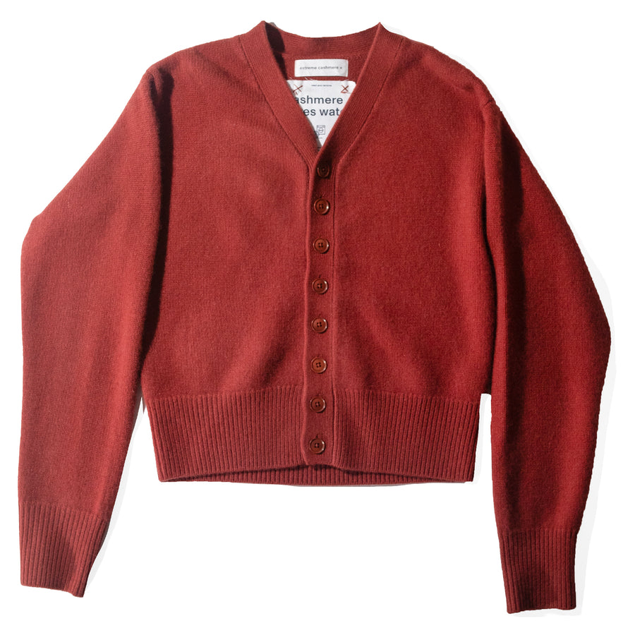 Extreme Cashmere Clover Cardigan in Harissa