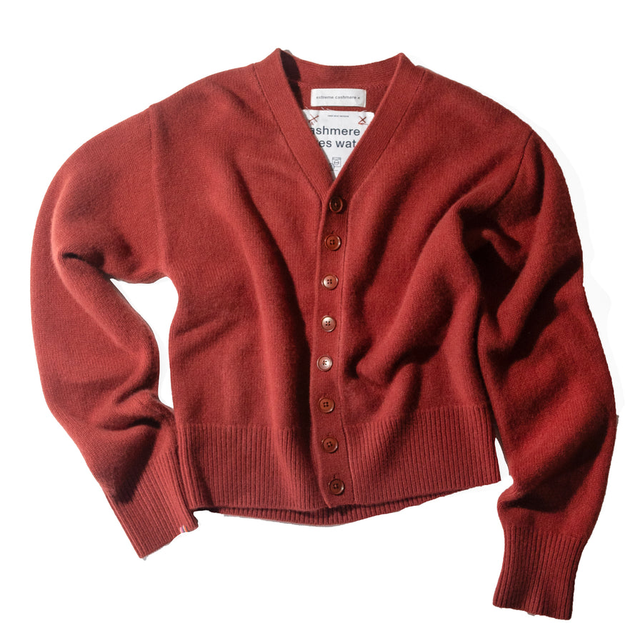 Extreme Cashmere Clover Cardigan in Harissa