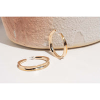 Fay Andrada Taita LG Hoops in Gold Plated Brass