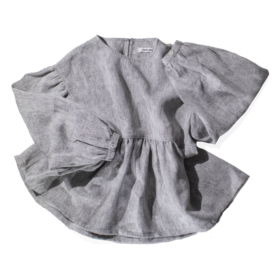 Henrik Vibskov Bowl Blouse in Grey Melange Gloves