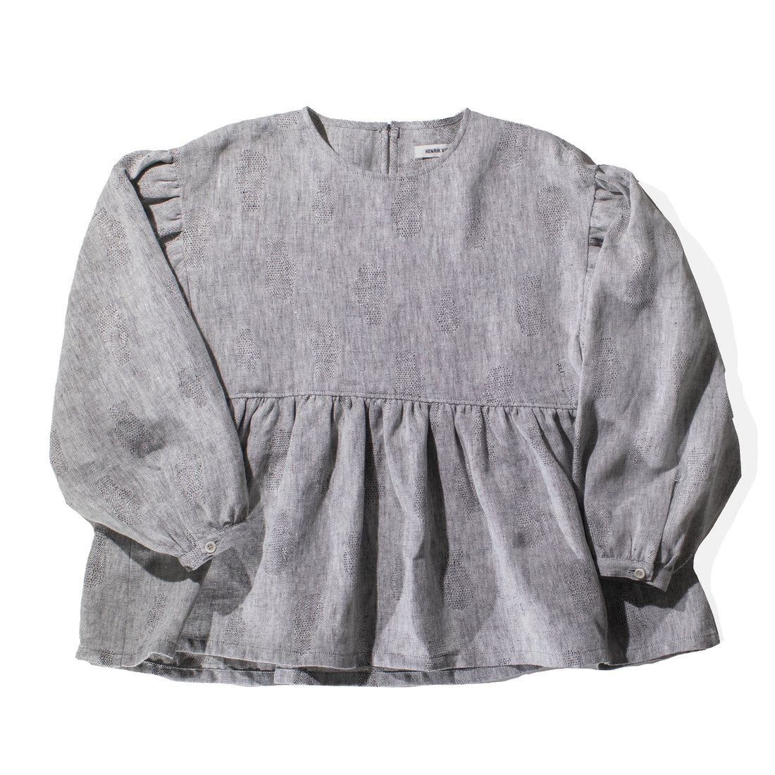 Henrik Vibskov Bowl Blouse in Grey Melange Gloves