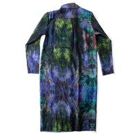 Henrik Vibskov Chaos Pleat Shirt Dress in Kaleidoscope Blue