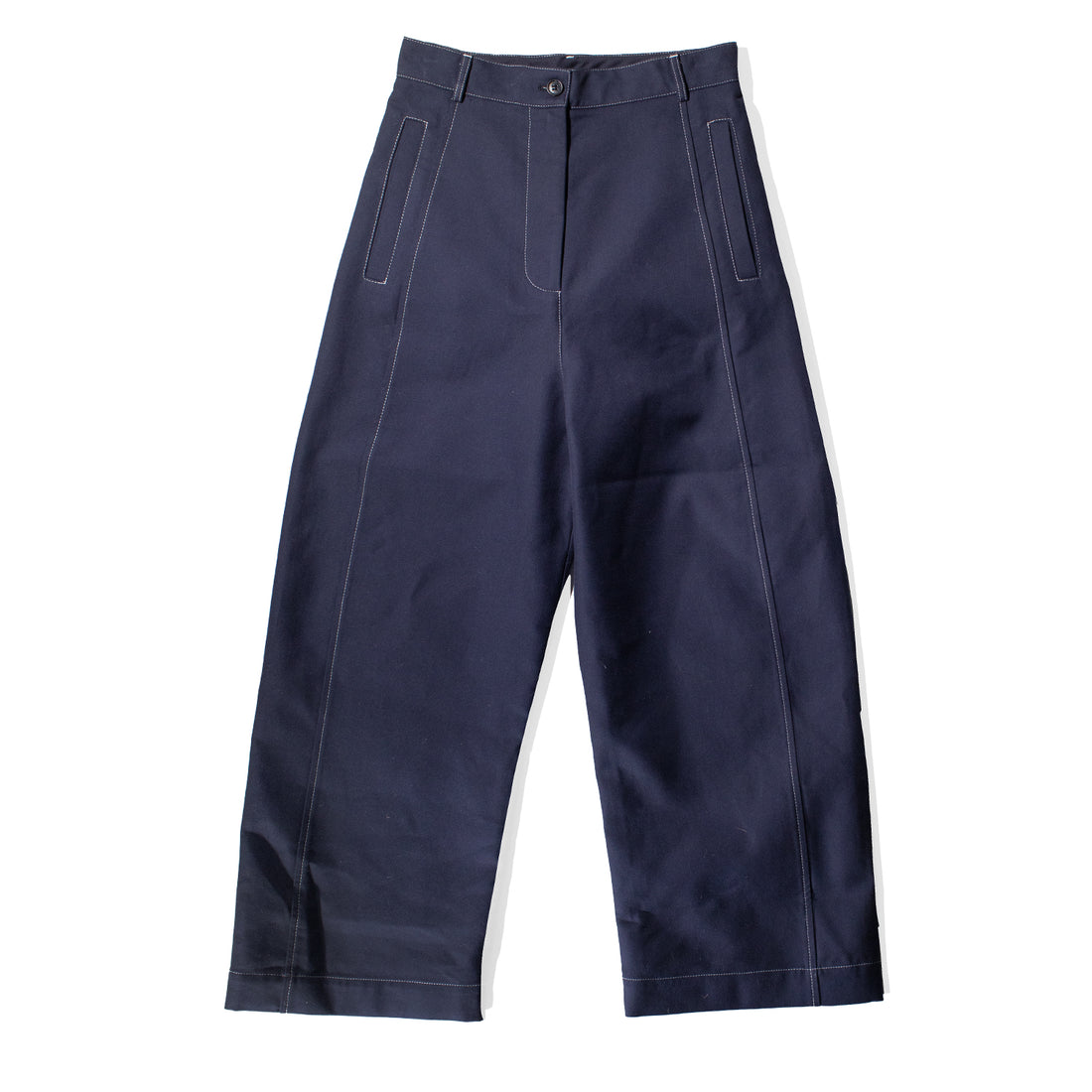 Henrik Vibskov Navy Post Pant in Navy x Off White