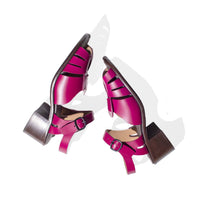 Hereu Ancora Squared Heeled in Berry