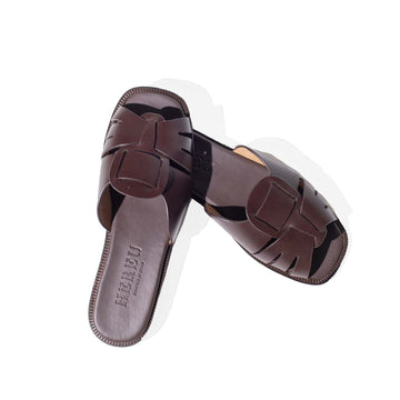 Hereu Ancora Squared Slide in Dark Brown