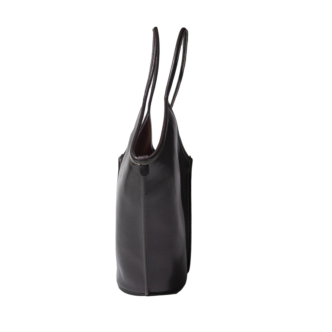 Hereu Calella Leather Tote in Ebony