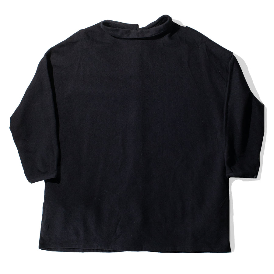 ICHI Long Pullover Blouse in Black