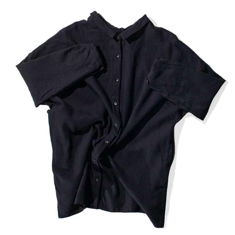 ICHI Long Pullover Blouse in Black