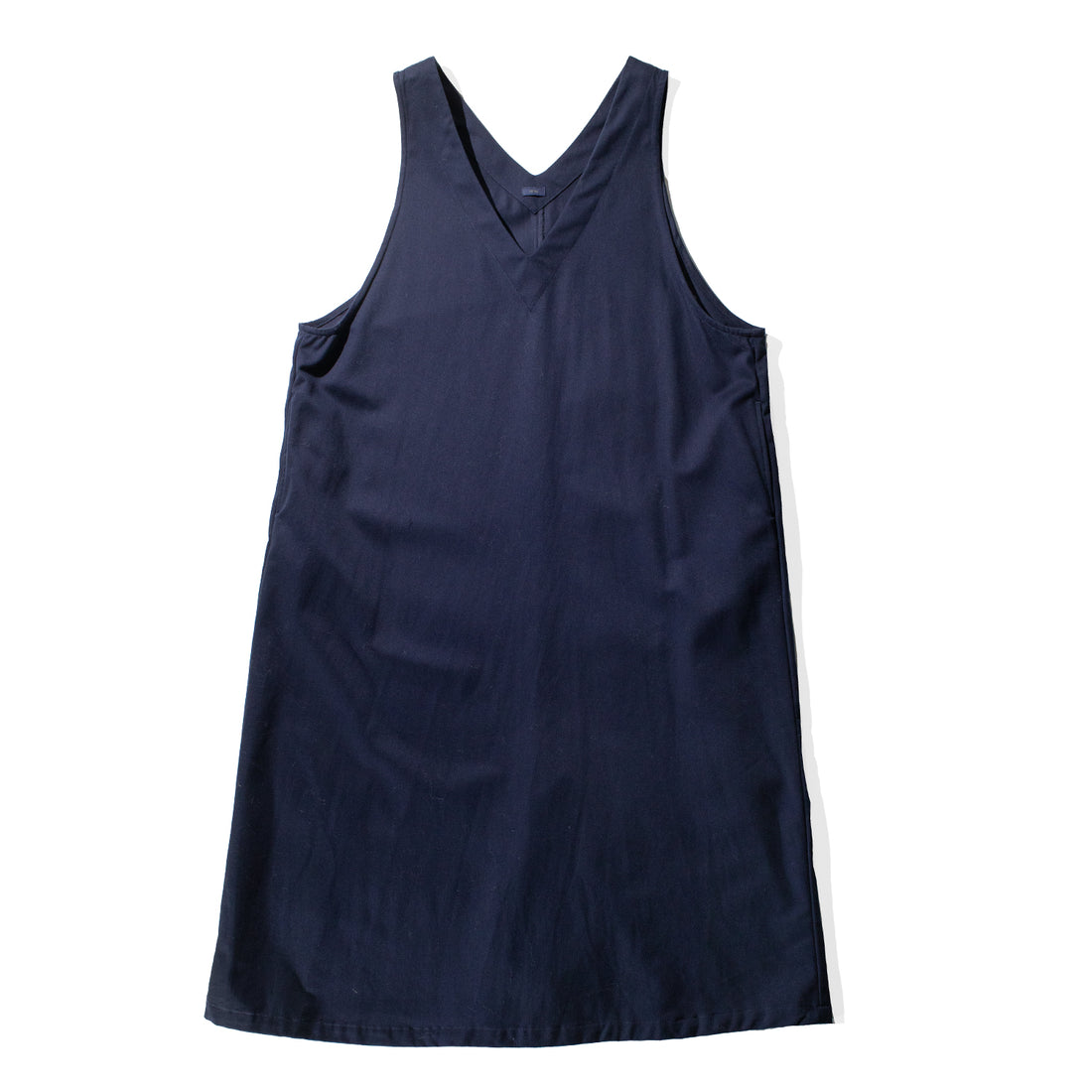 ICHI Woven Cotton Dress in Navy