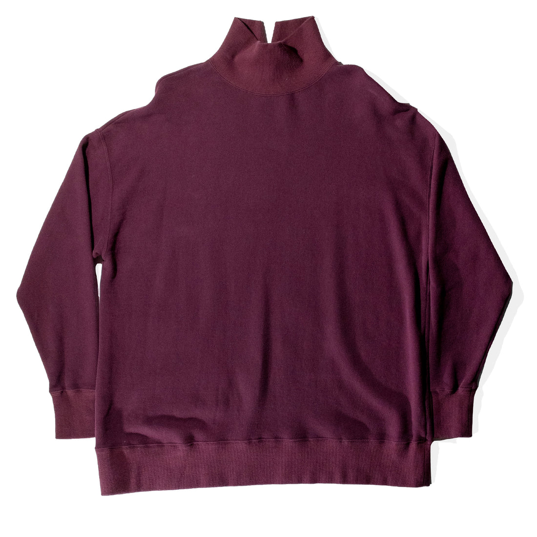 JUDITH Oversized Mockneck in Eggplant