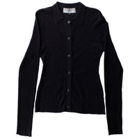 Kallmeyer Cropped Slinky Cardigan in Black