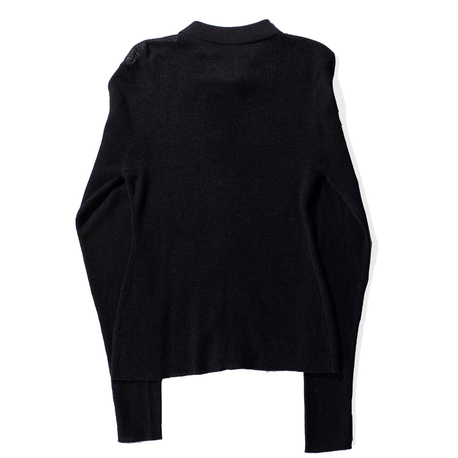 Kallmeyer Cropped Slinky Cardigan in Black